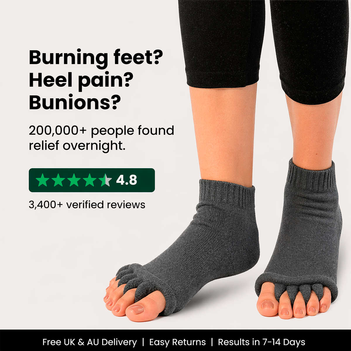 TOEALIGN™ Foot Alignment Socks — Gray