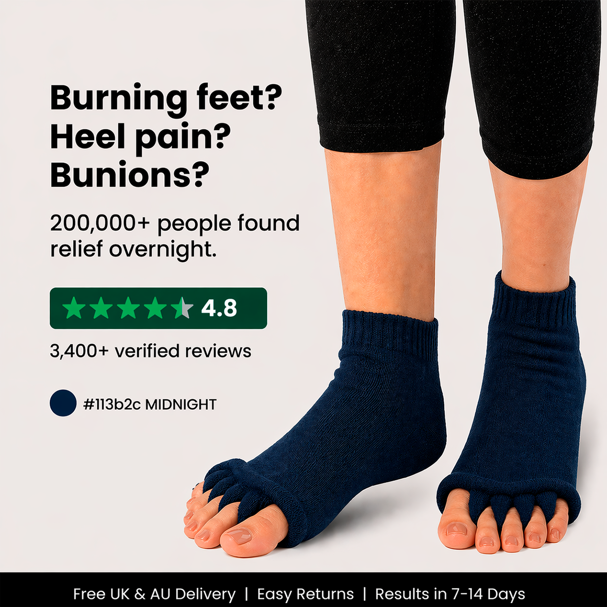 TOEALIGN™ Foot Alignment Socks — Blue