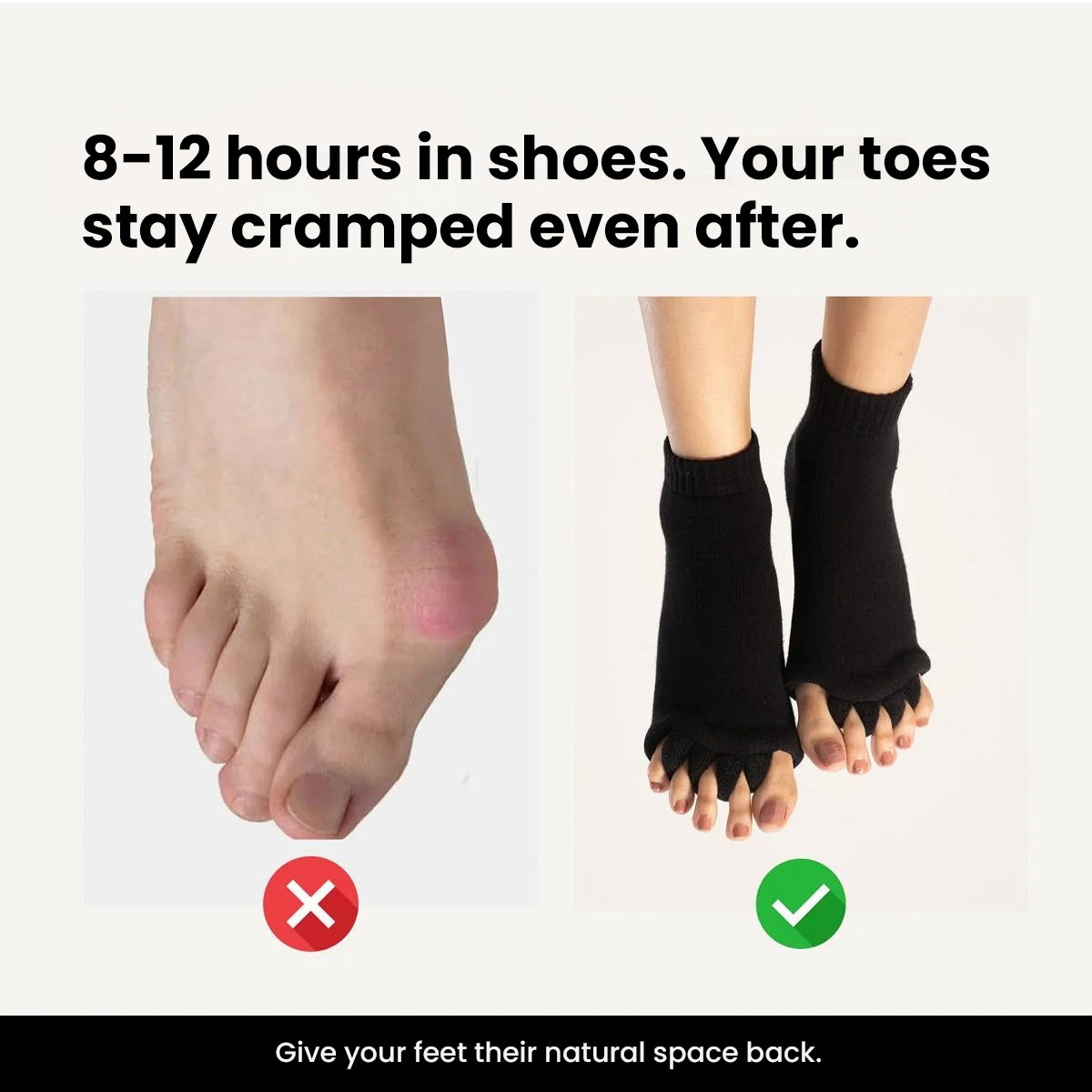 TOEALIGN™ Foot Alignment Socks — Black