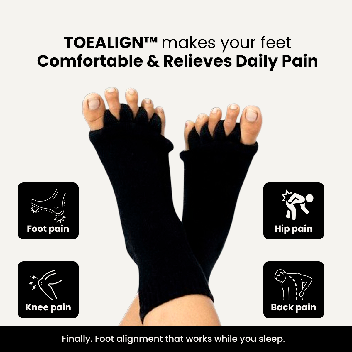 TOEALIGN™ Foot Alignment Socks — Speackly Pink
