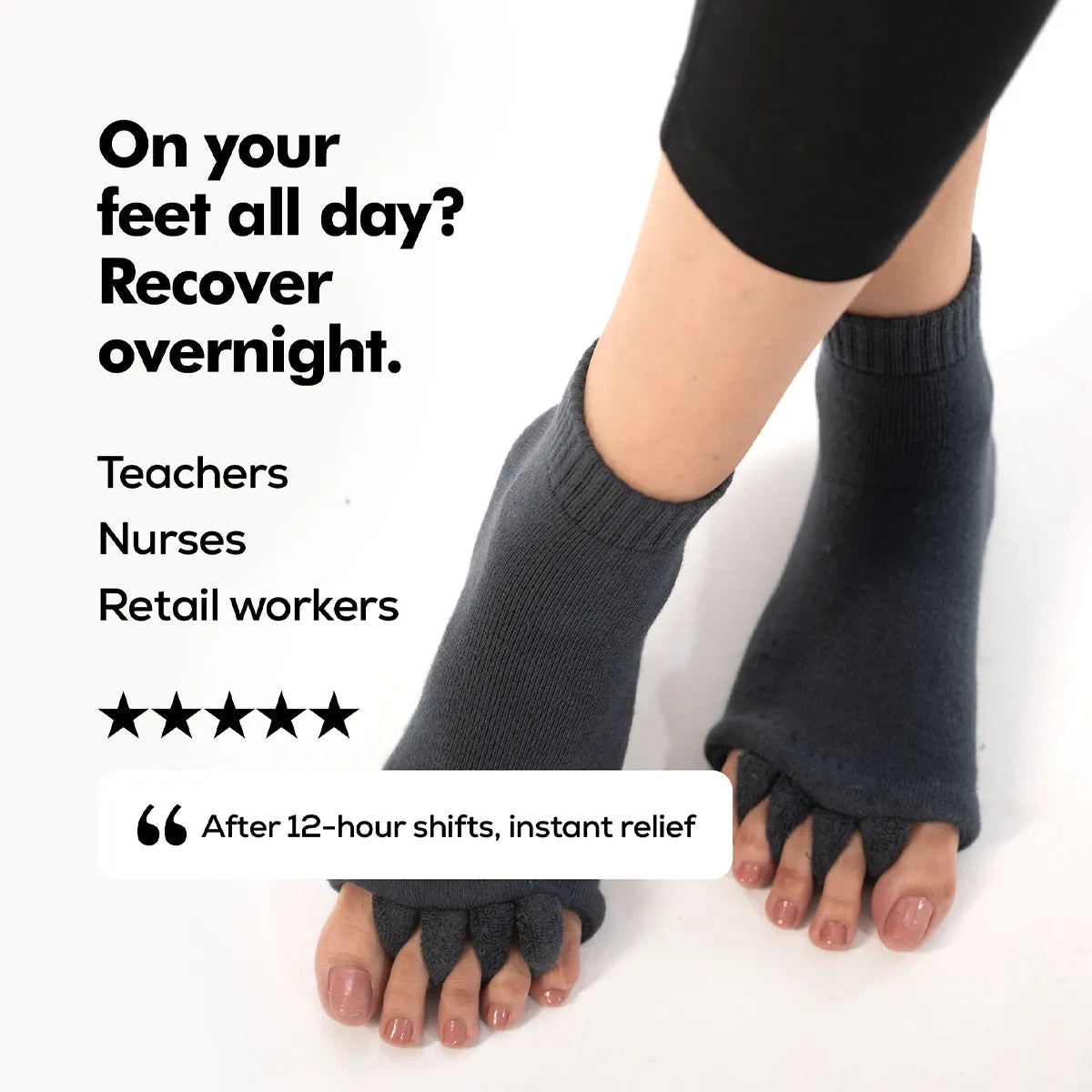 TOEALIGN™ Foot Alignment Socks — Gray
