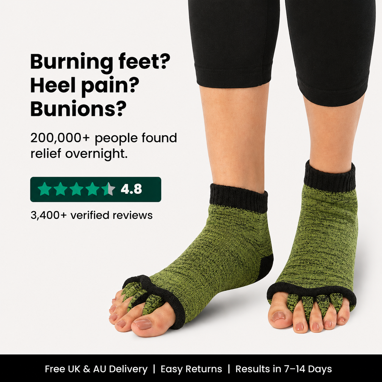 TOEALIGN™ Foot Alignment Socks — Speackly Green